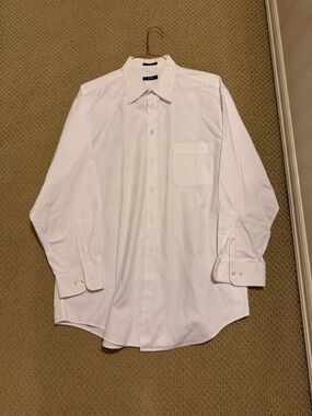 Alfani Pinpoint Button Up Formal Work Dress Shirt (Men’s Size XL - 17 - 32/33)